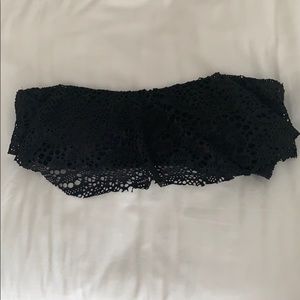 Strapless crochet bikini top